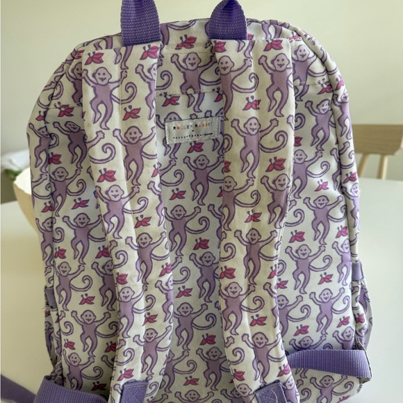 Roller Rabbit Purple Monkey Print Kids Backpack and Lunch bag - Picture 3 of 7